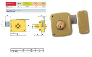 Cerradura sobreponer 5124 A/12 Derecha